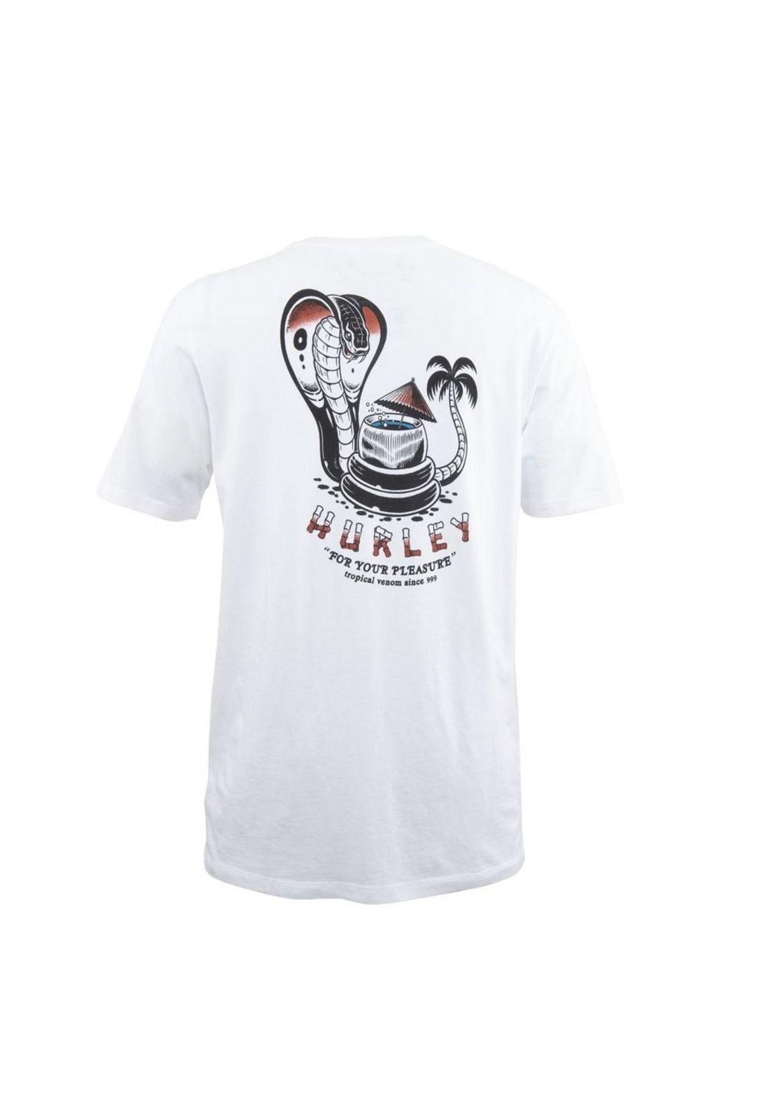 Polera Everyday Washed Trop Venom White Hurley-2
