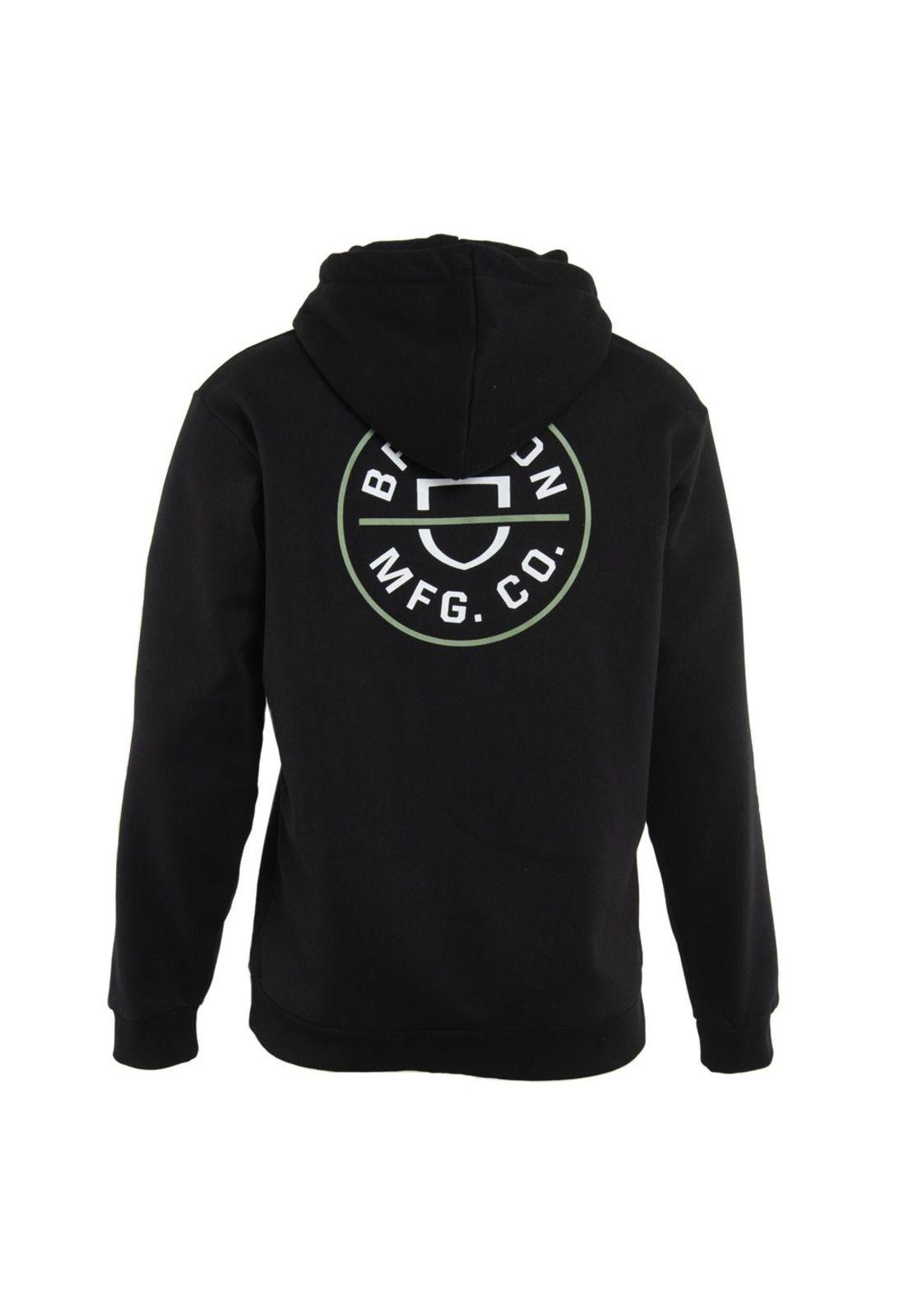 Poleron Men Hoodie Logo Black White Green-2