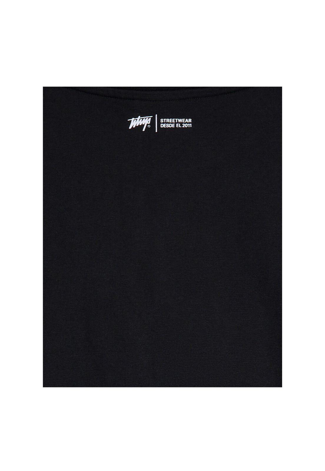 Polera Whatup Hombre Icon Logo Black White-3