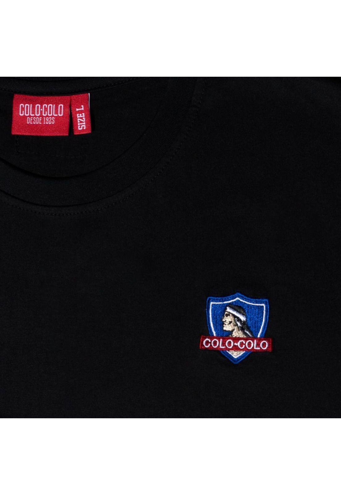 Polera Colo Colo Hombre Insignia Negro-2