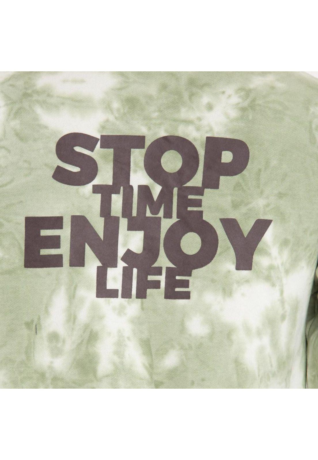 Poleron Men Oversize Stop time Green-3