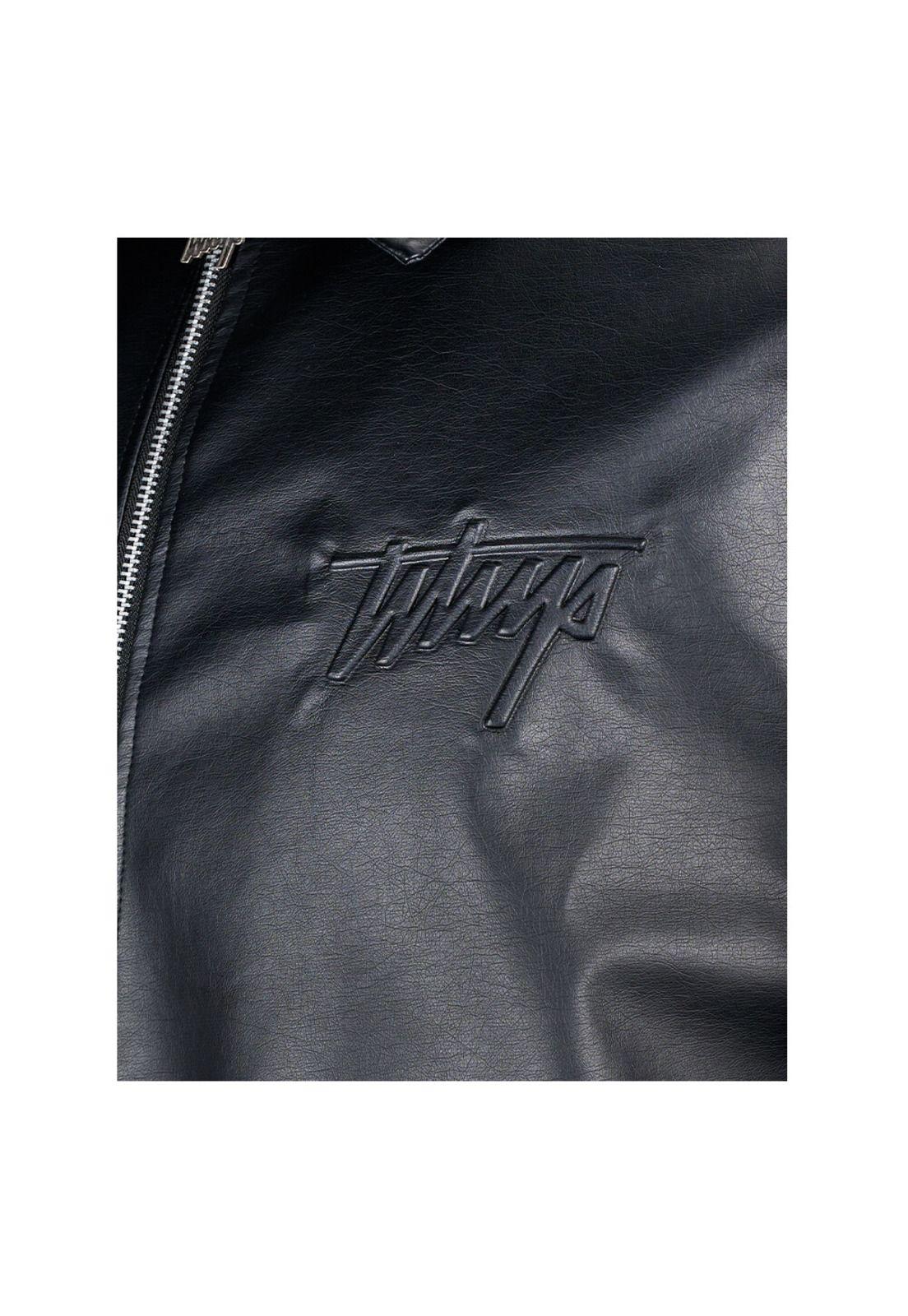 Chaqueta Whatup Hombre Eco Cuero Full Black-2