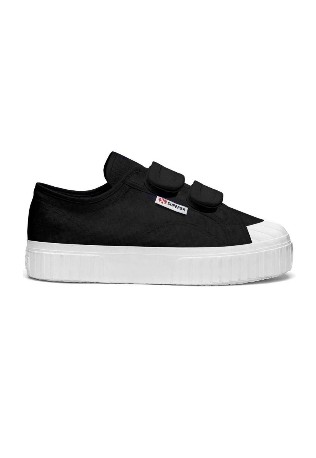Zapatilla Kids 2630 Stripe Straps Black White-0