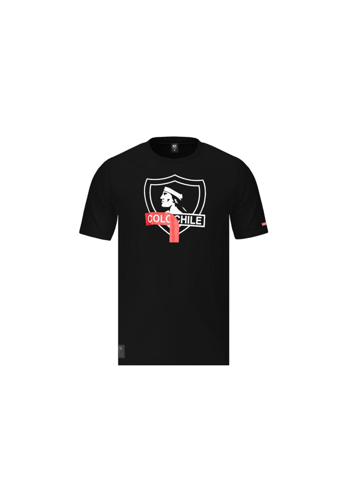 Polera Colo Colo Urbano Centenario Hombre Negro Es Chile-0