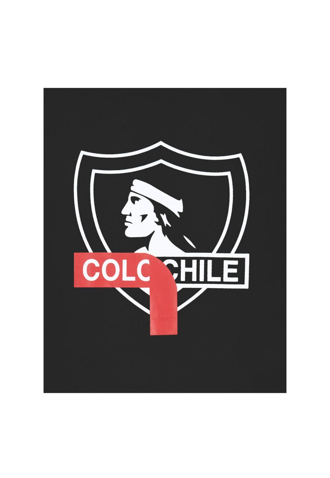 Polera Colo Colo Urbano Centenario Hombre Negro Es Chile-2