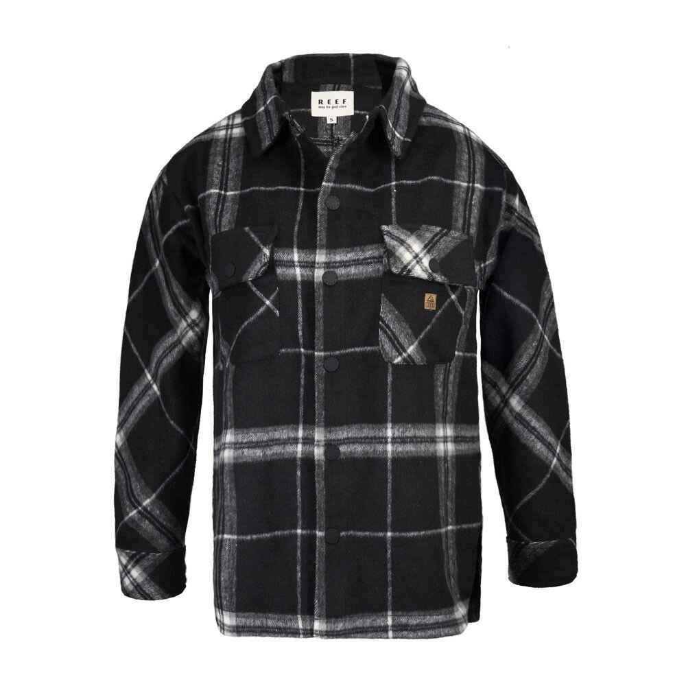 Sobrecamisa Reef Women Buttons Black White-0