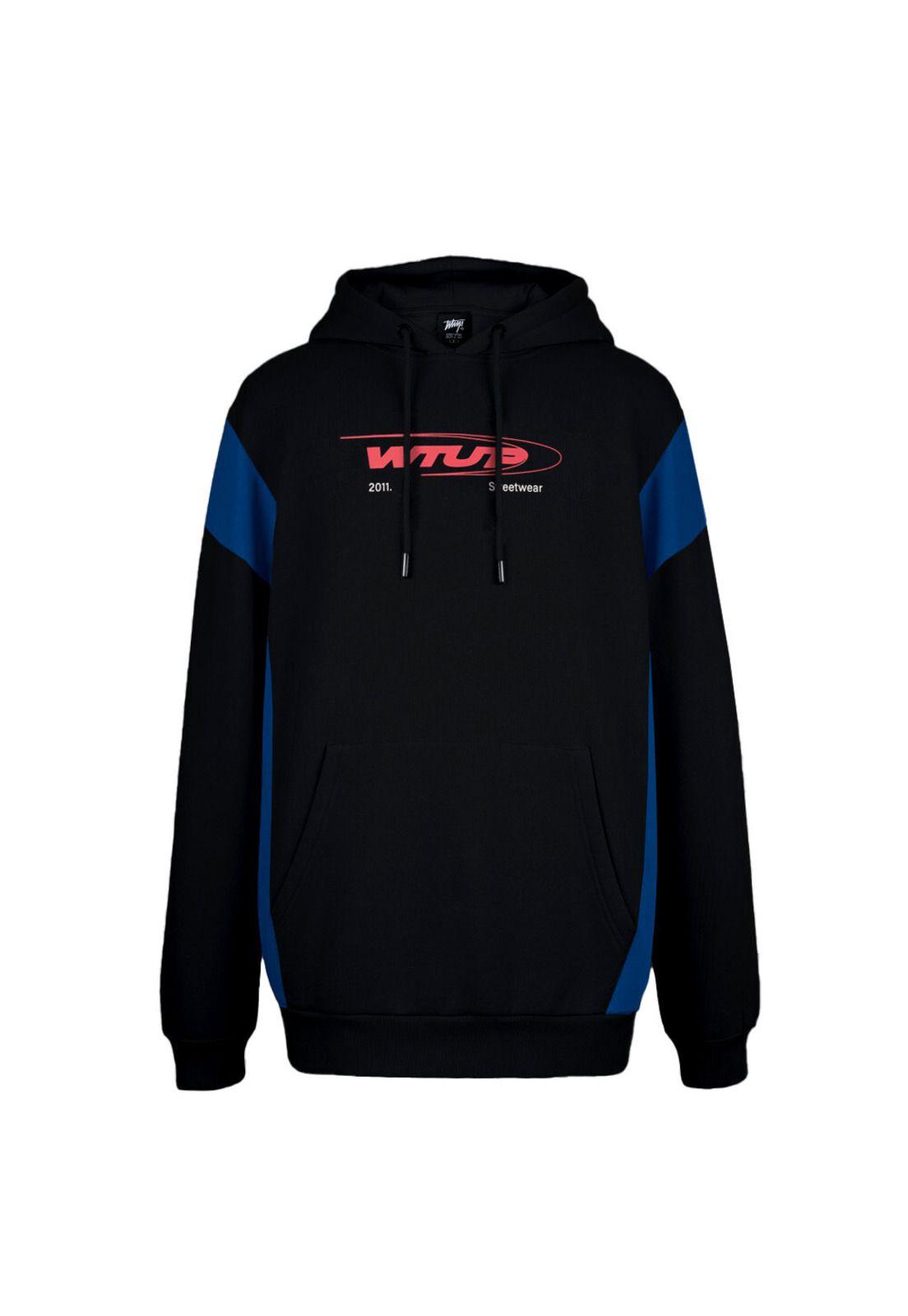 Polerón Whatup Hombre Hoodie Black Blue Red-0
