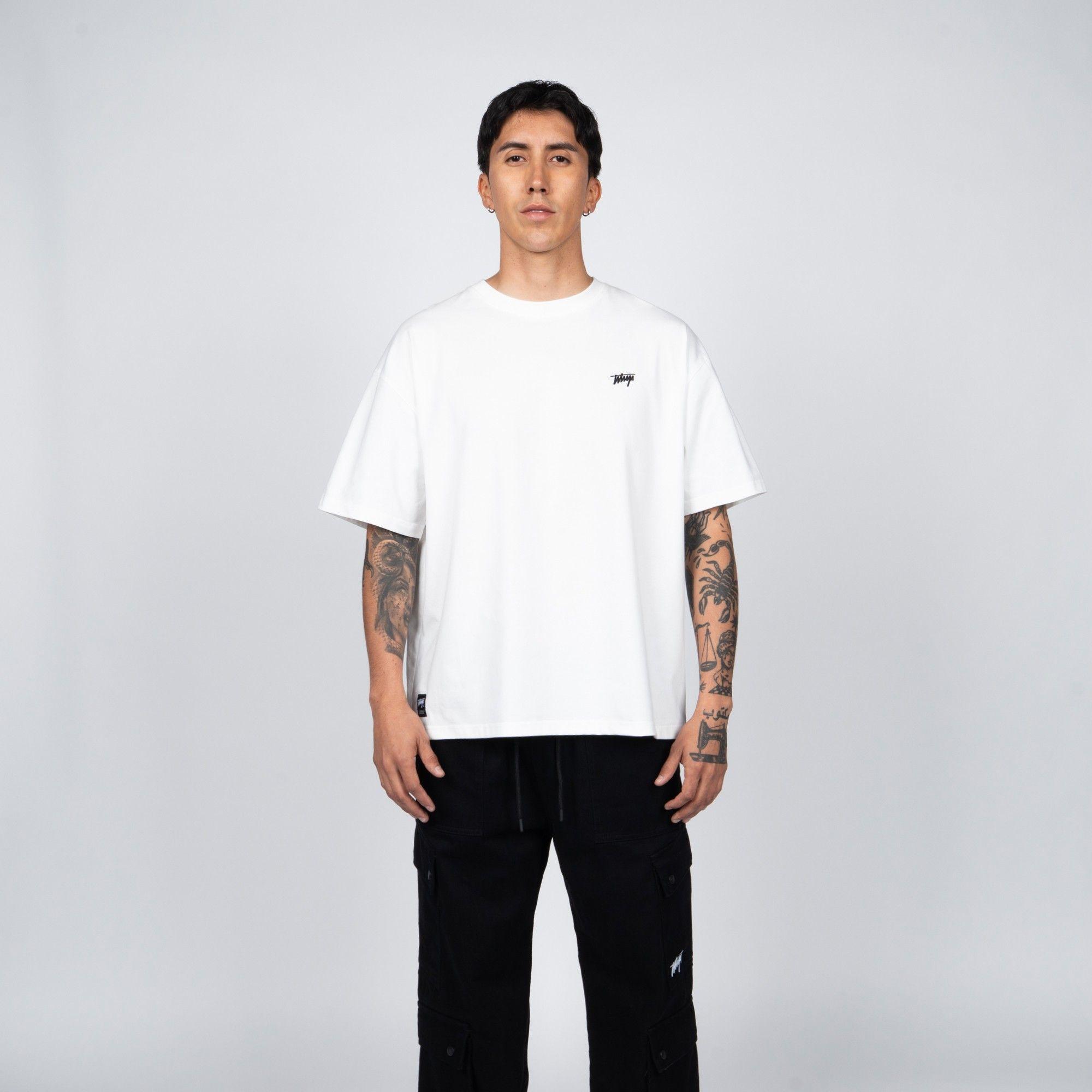 Polera WhatUp Classic Tiny Icon White Black-0