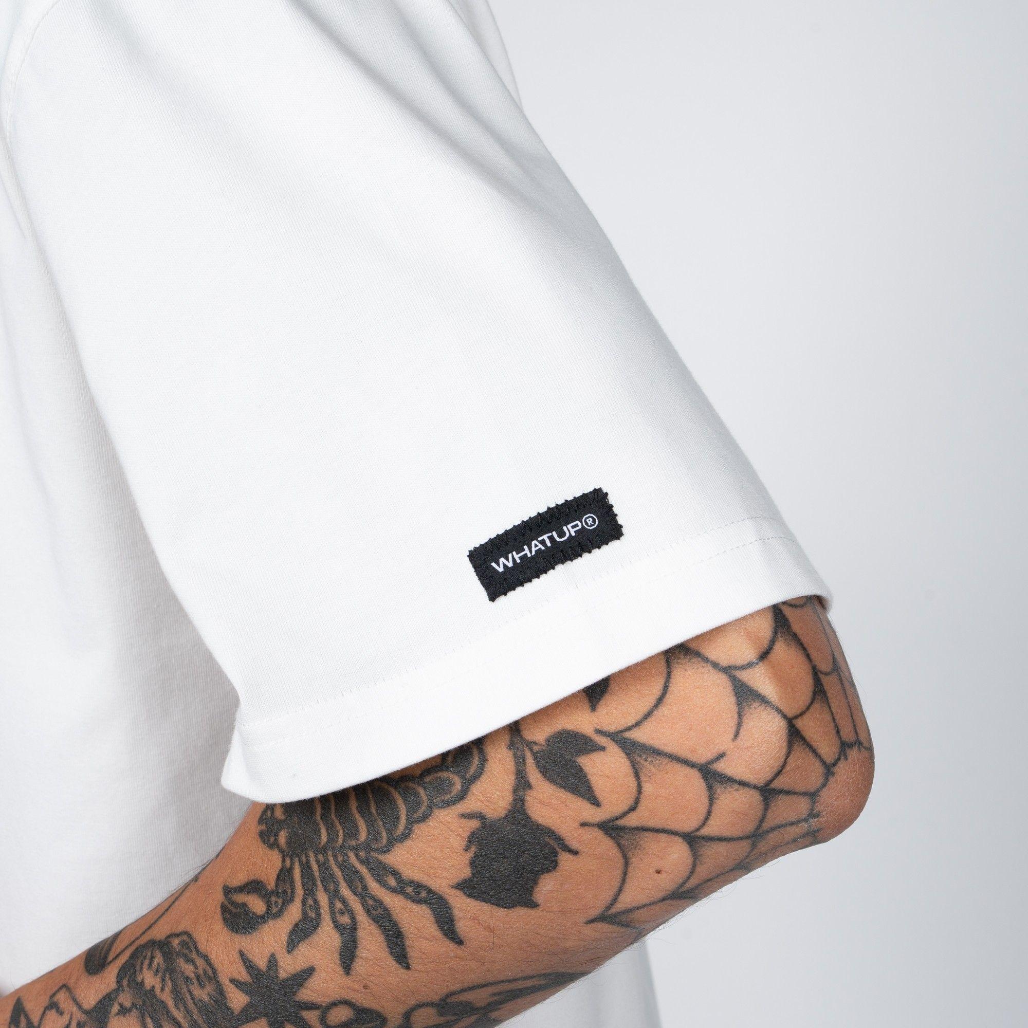 Polera WhatUp Classic Tiny Icon White Black-2