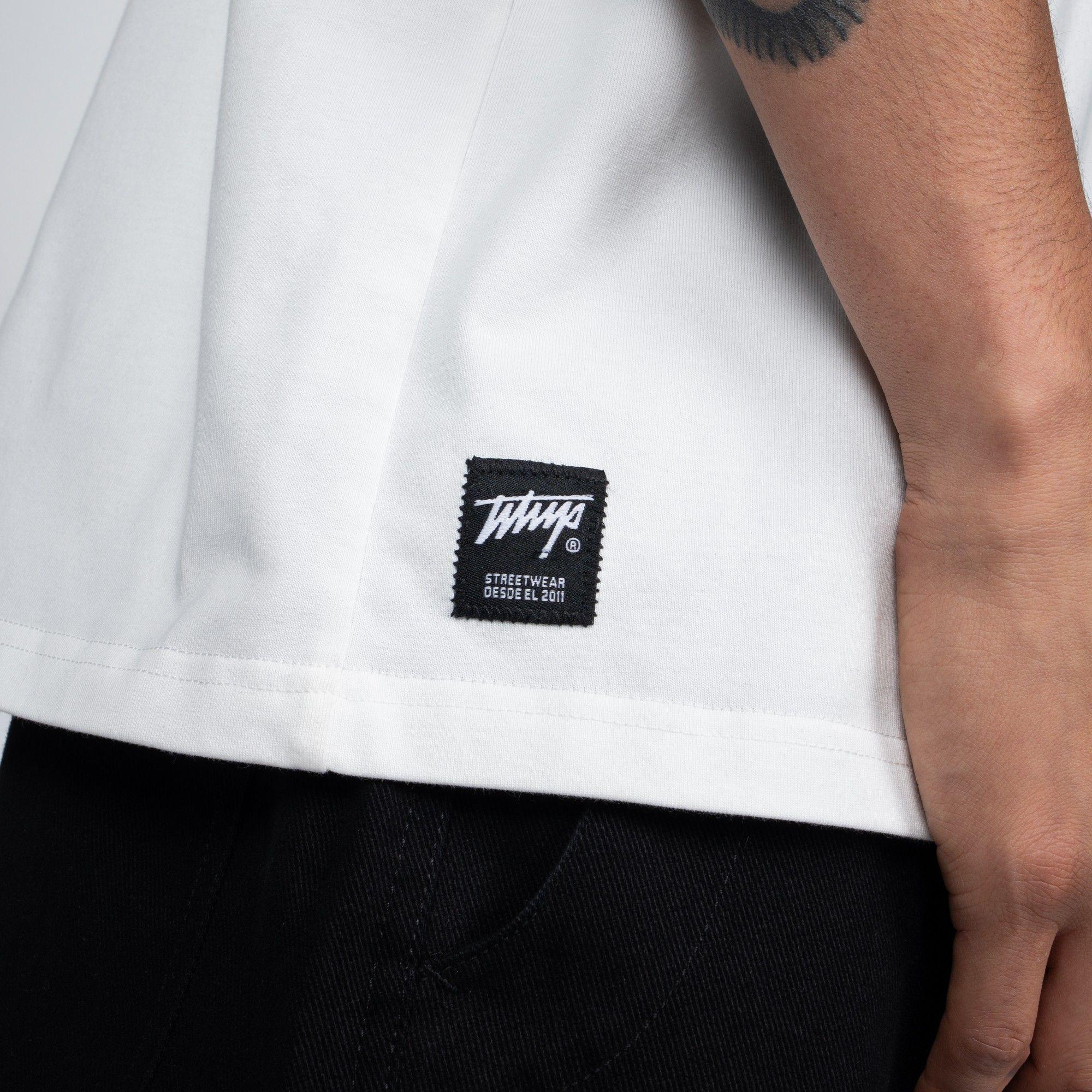 Polera WhatUp Classic Tiny Icon White Black-3