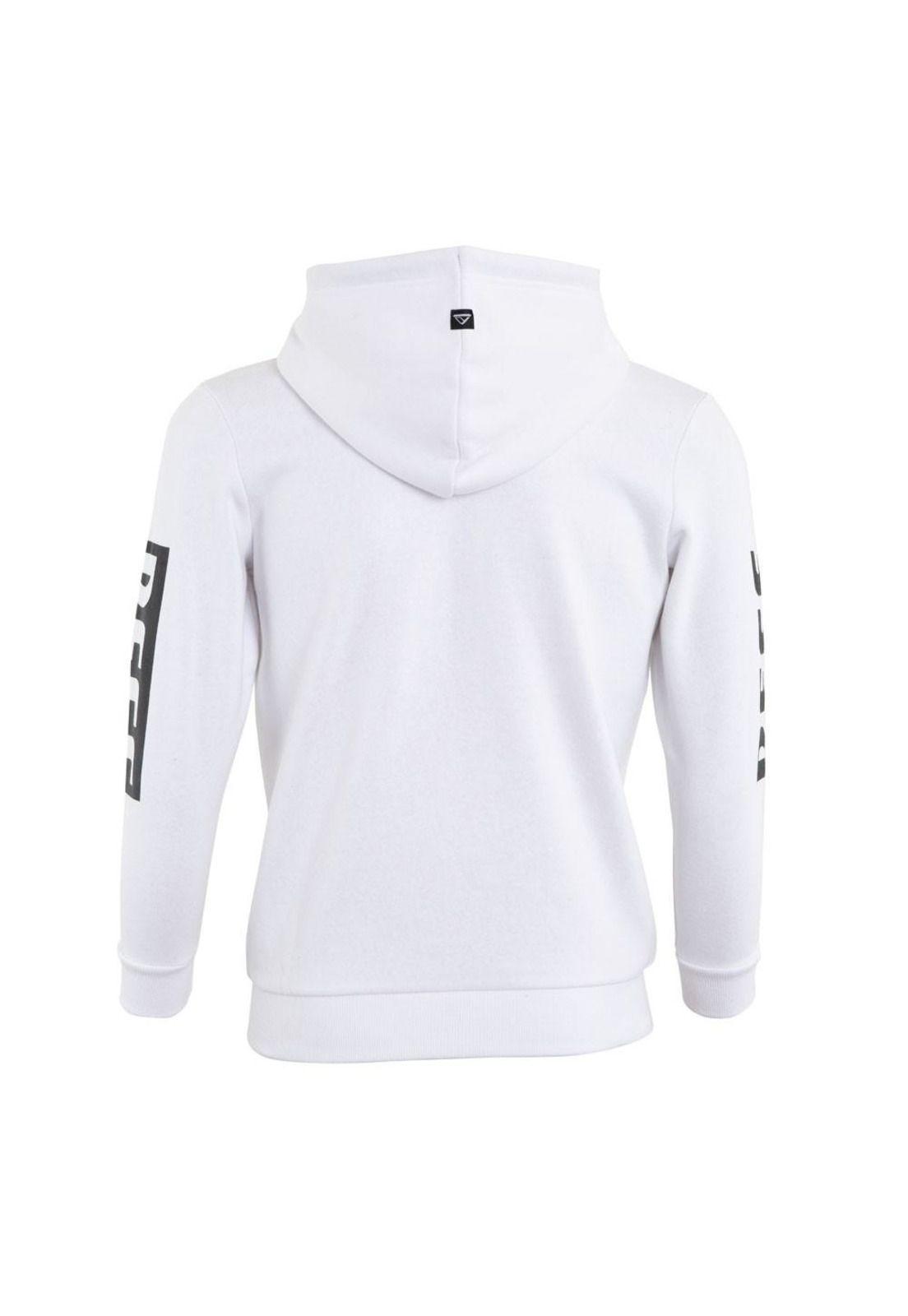 Poleron Kids Hoodie White Zipper-2
