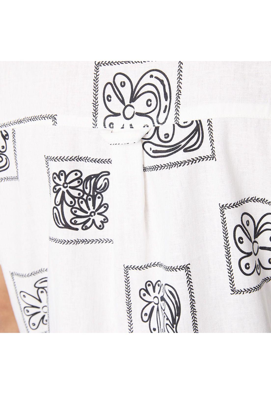Camisa Reef Men Beige Diseños Negro-9