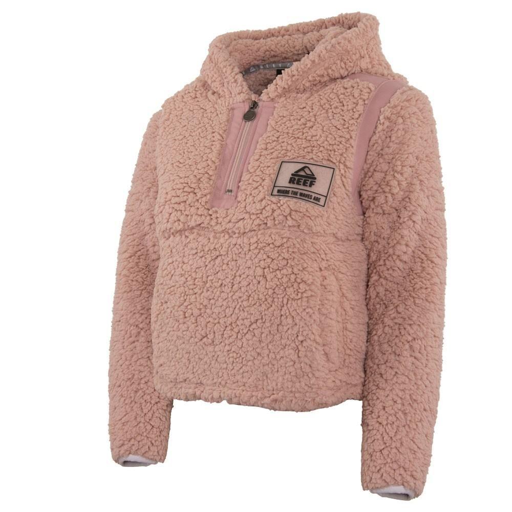 Poleron Kids Crop Top Sherpa Pink-2