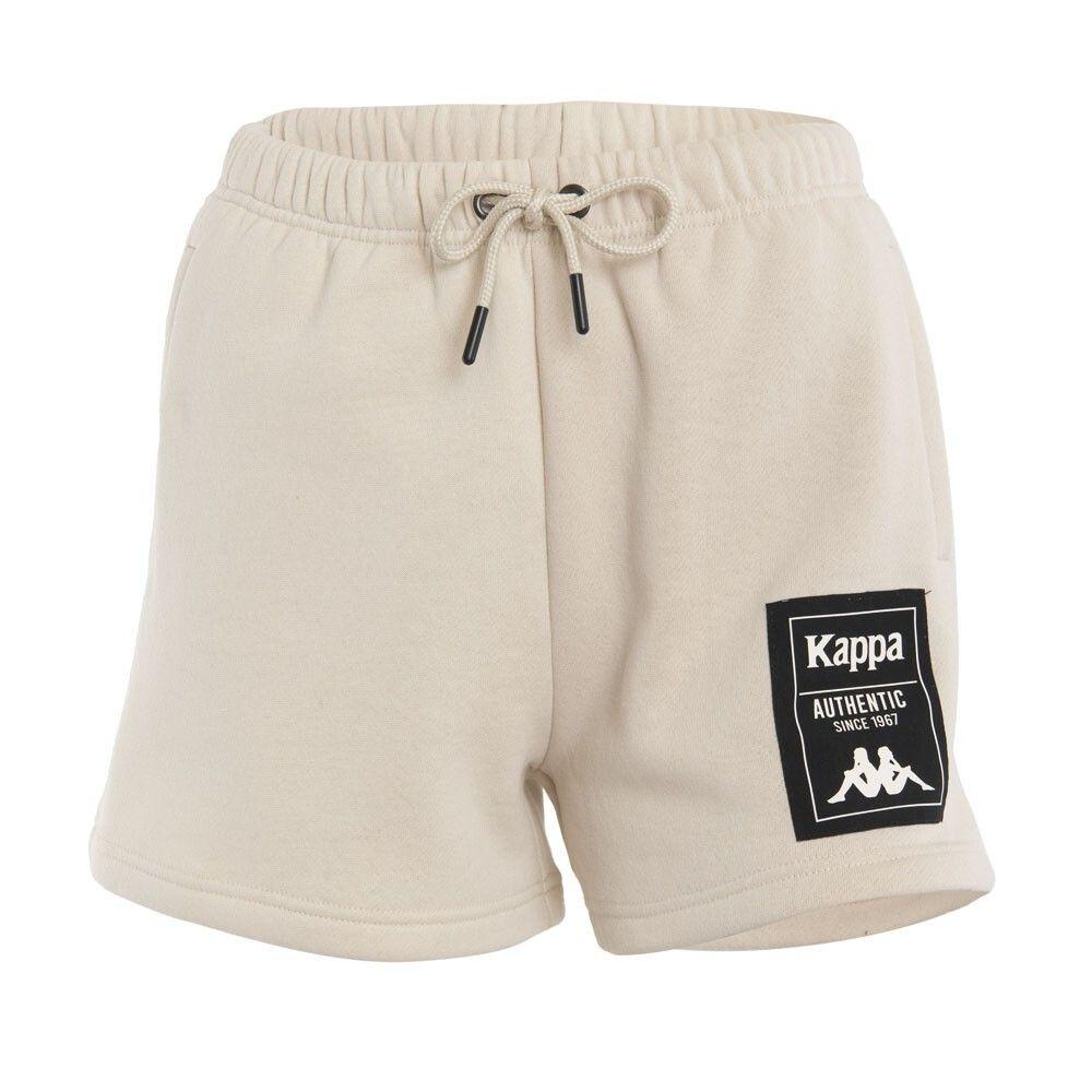 Short Women Beige Logo Black-0
