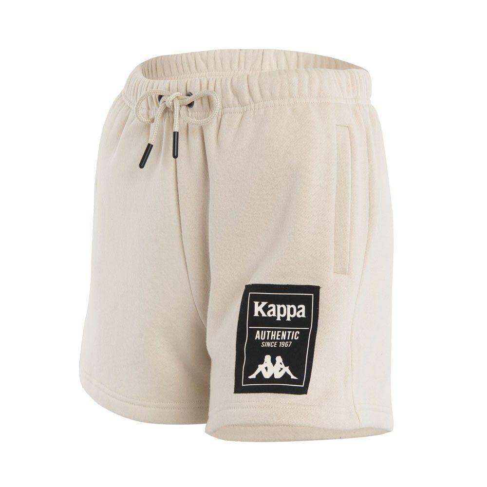 Short Women Beige Logo Black-1