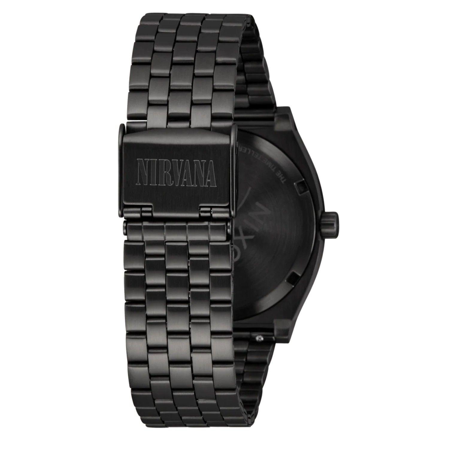Reloj Nixon Nirvana Time Teller Black Smiley Face-3