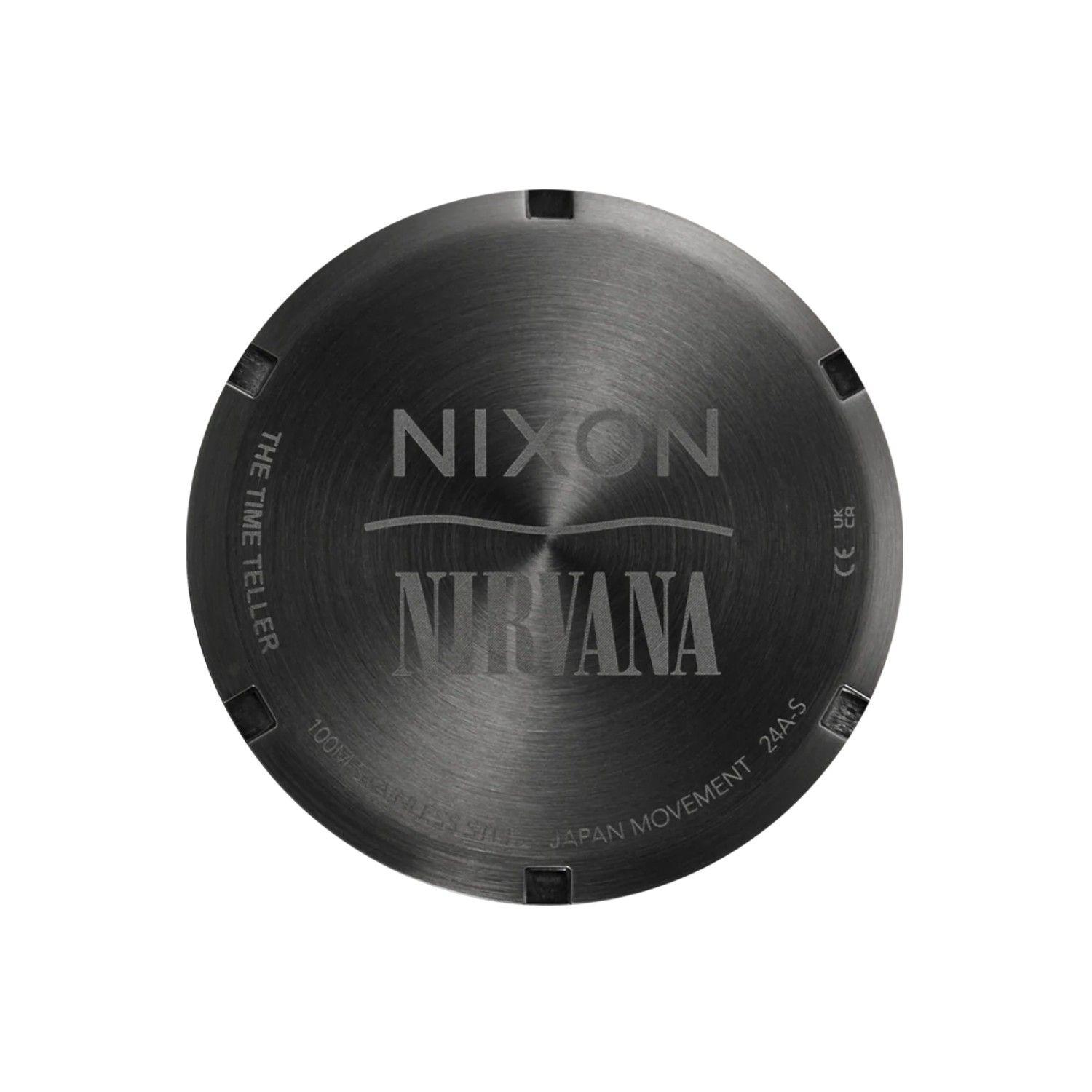 Reloj Nixon Nirvana Time Teller Black Smiley Face-4