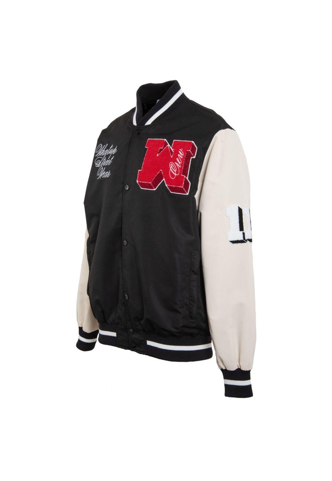 Chaqueta WHATUP Varsity Hombre I2360 Negro-1