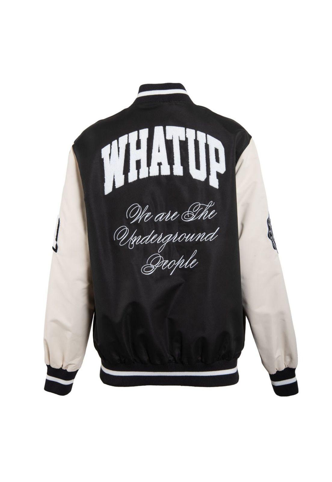 Chaqueta WHATUP Varsity Hombre I2360 Negro-2
