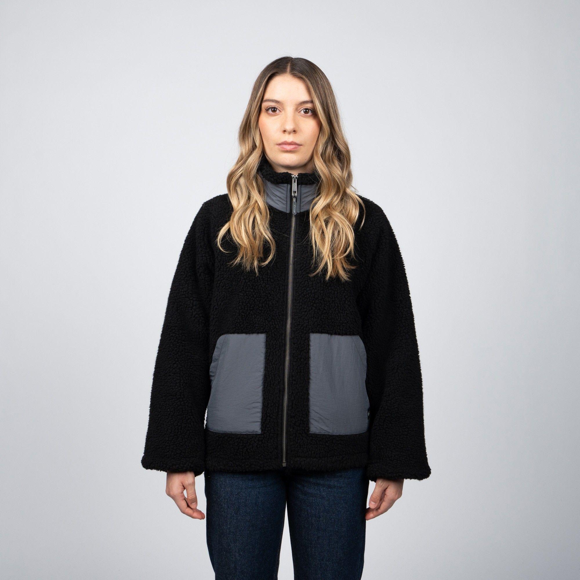 Sherpa Full Zipper Reef Women Black-0