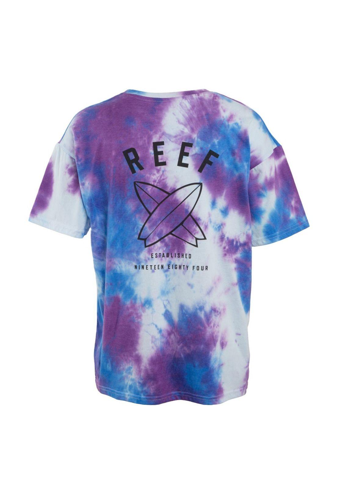 Polera Manga Corta Tie Dye Purple Blue White black-2