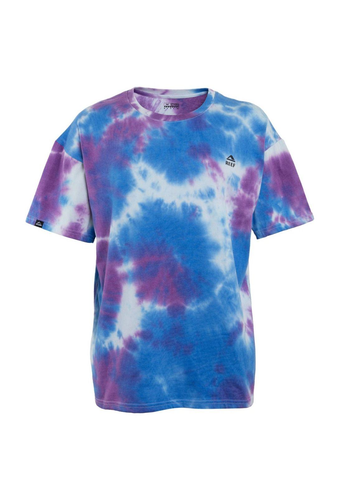 Polera Manga Corta Tie Dye Purple Blue White black-4