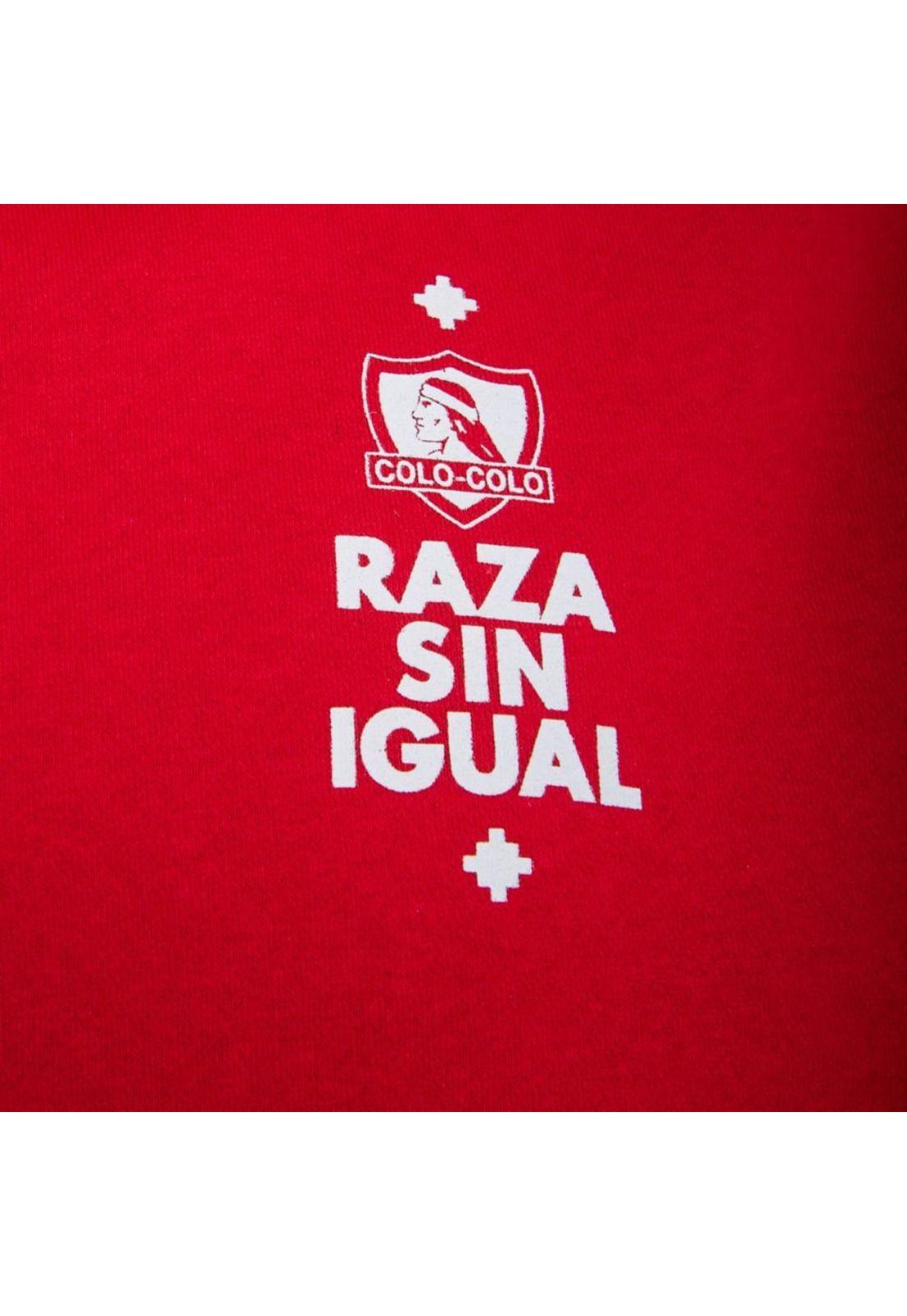 Poleron Colo Colo Urbano Zipper "Raza Sin Igual" Rojo-3