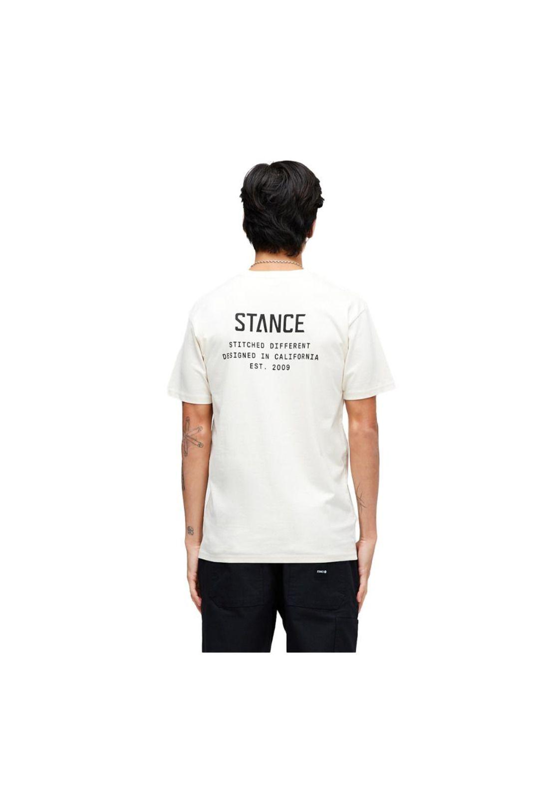 Polera Stance Established Vintage White-3