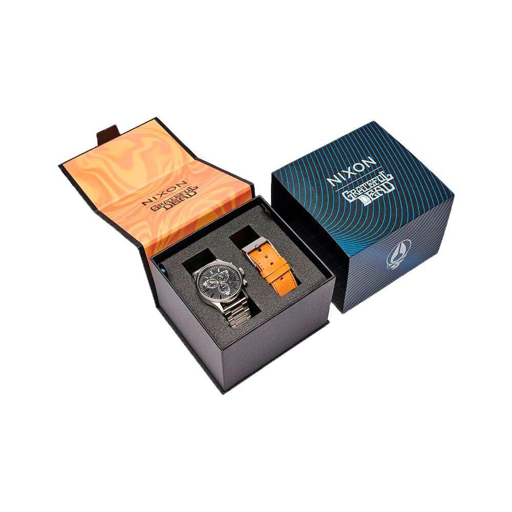 Reloj Grateful Dead Sentry Chrono Silver Black Nixon-4