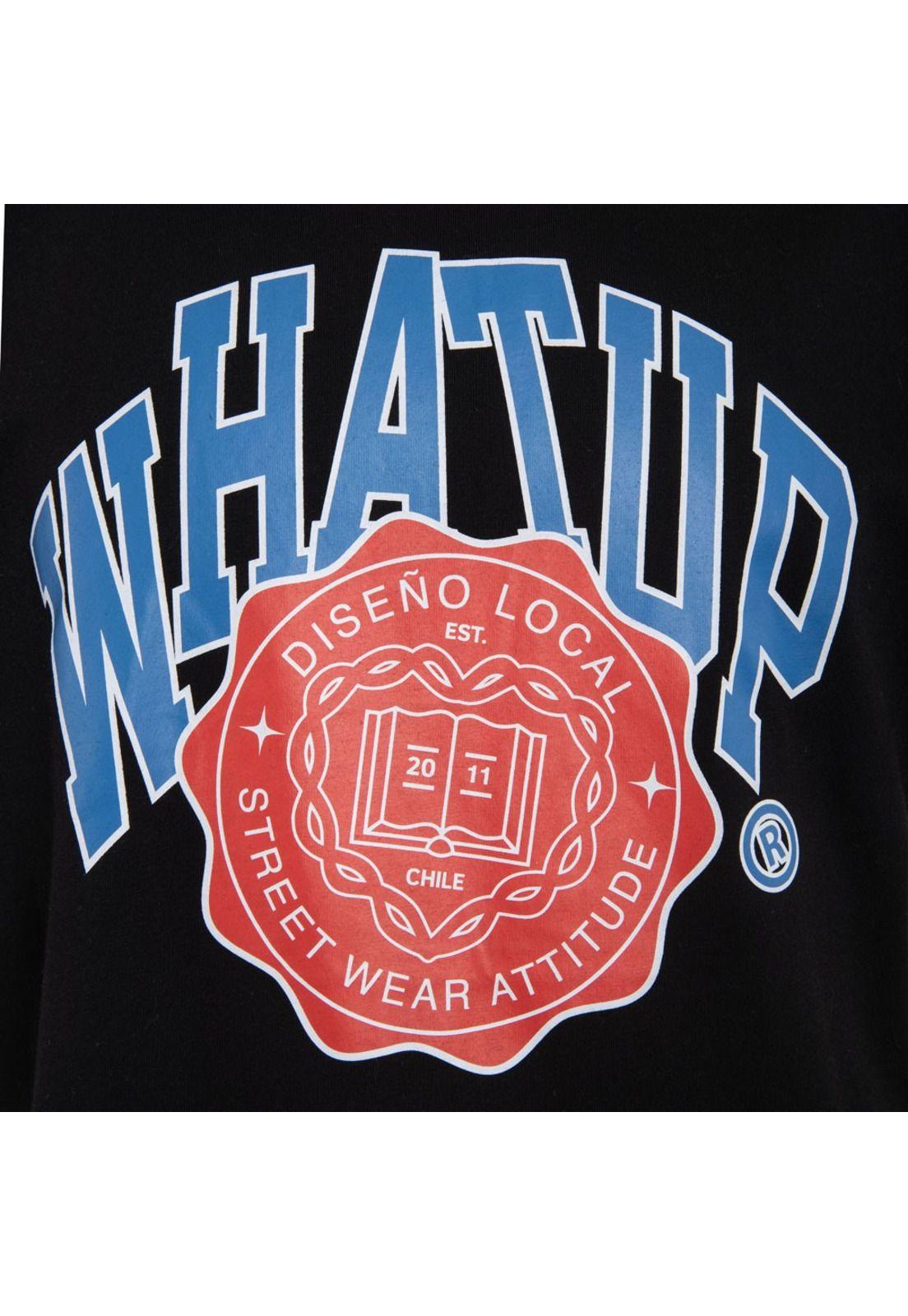 Polera Manga corta WHATUP Hombre I2304 Negro-3