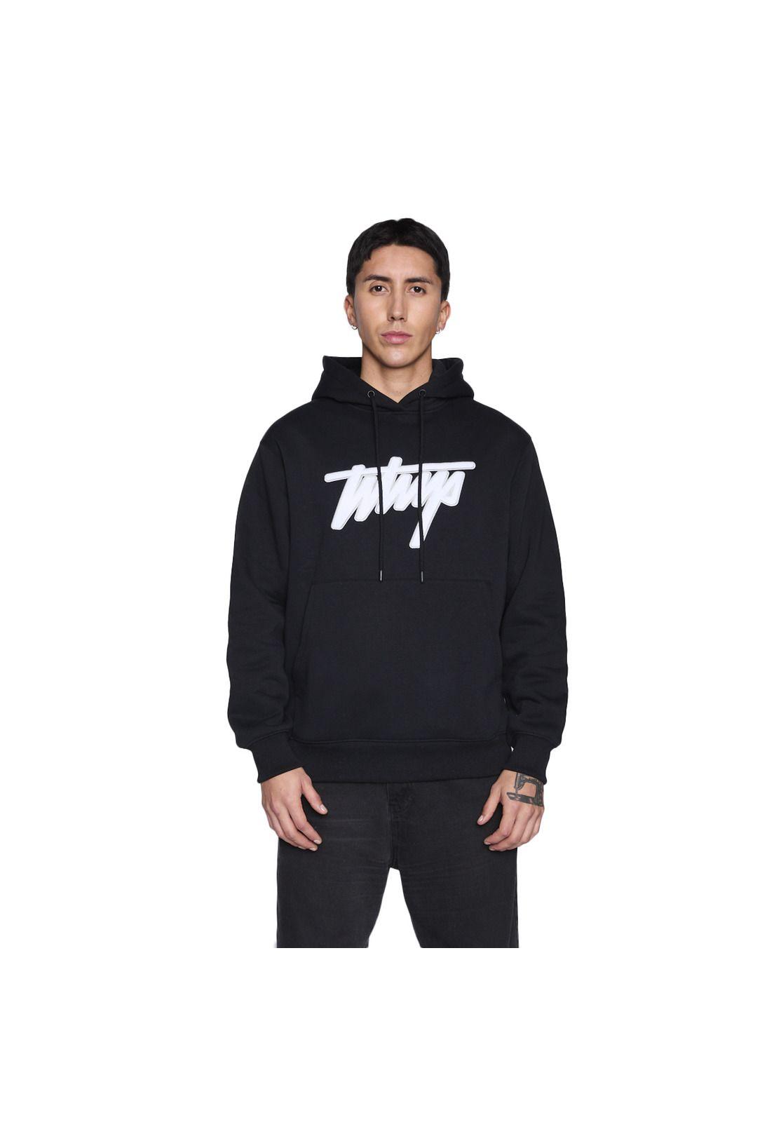 Polerón Whatup Hoodie Black White v26-4