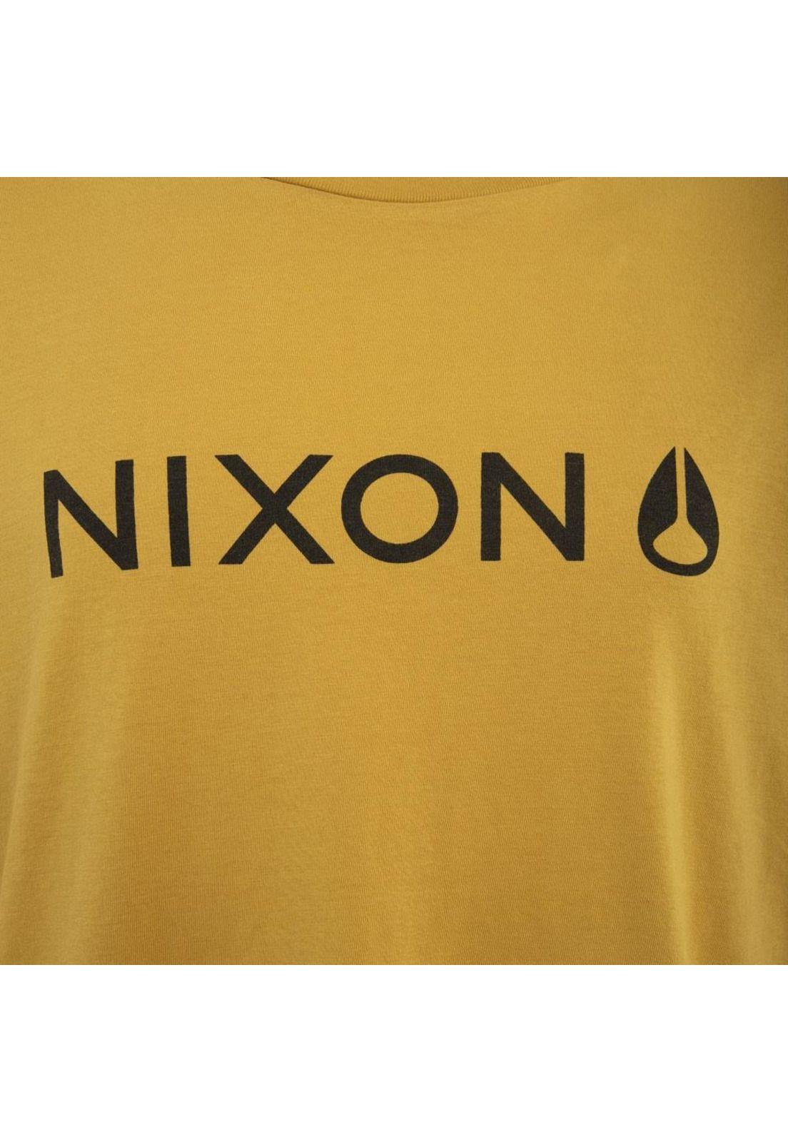 Polera Men Mustard Black Logo Front-3