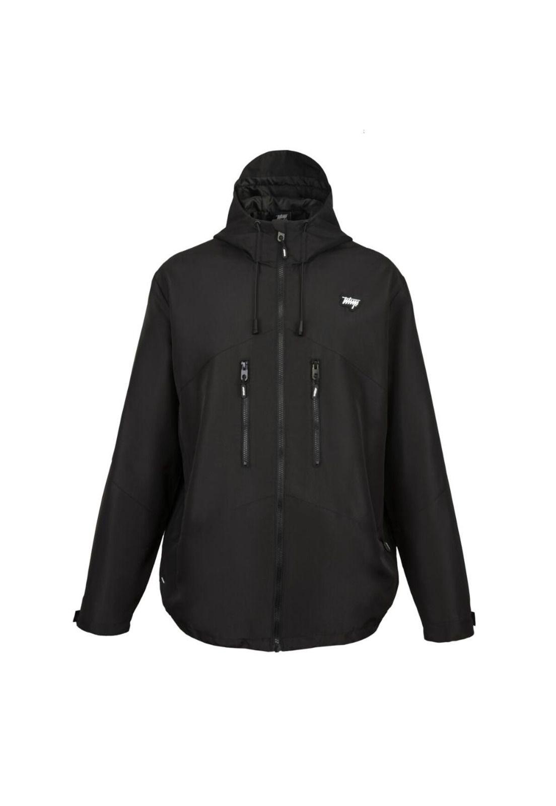 Cortaviento Full Zipper All Black-0