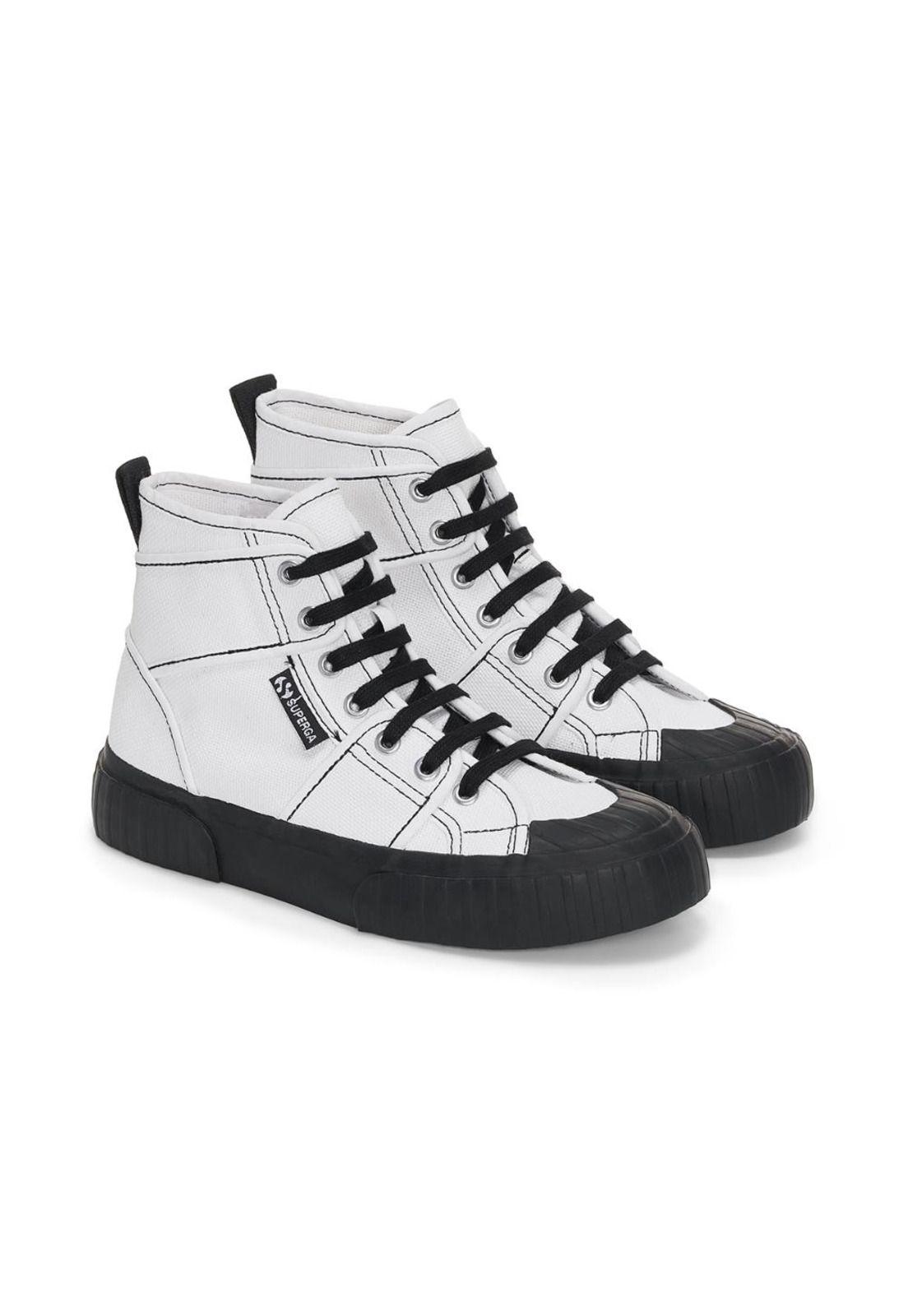 Zapatilla 2696 Stripe Cl Panels White Black-1