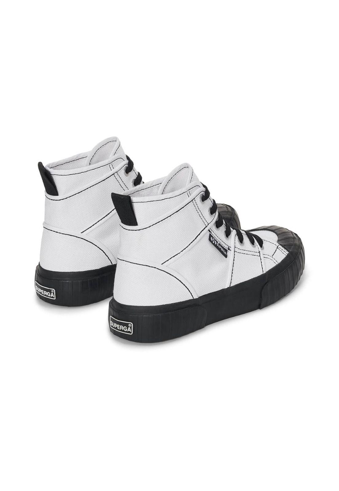 Zapatilla 2696 Stripe Cl Panels White Black-2