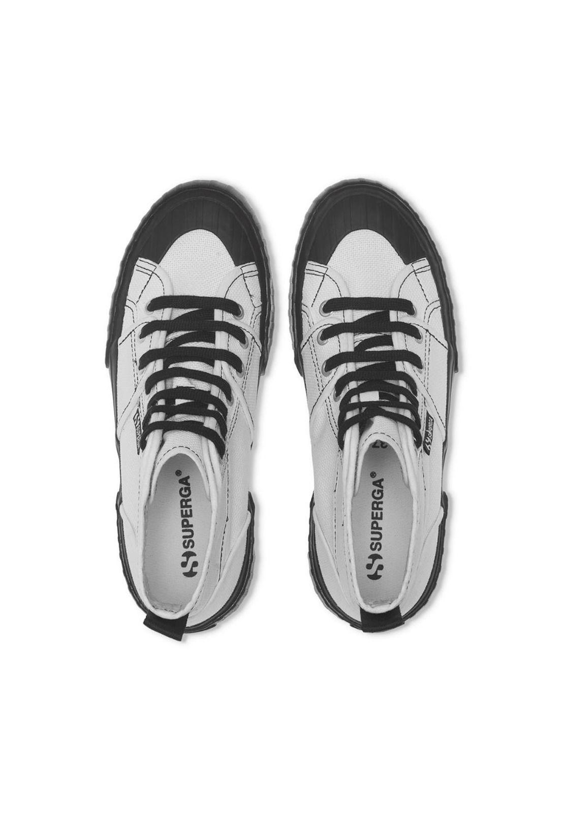 Zapatilla 2696 Stripe Cl Panels White Black-3
