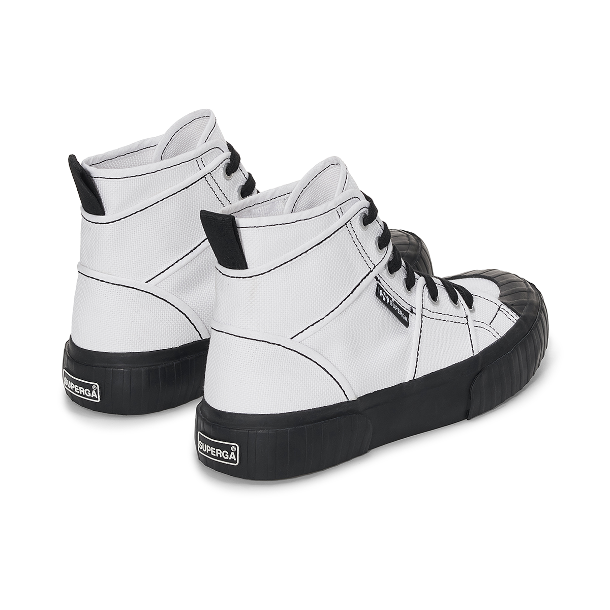 Zapatilla 2696 Stripe Cl Panels White Black-2