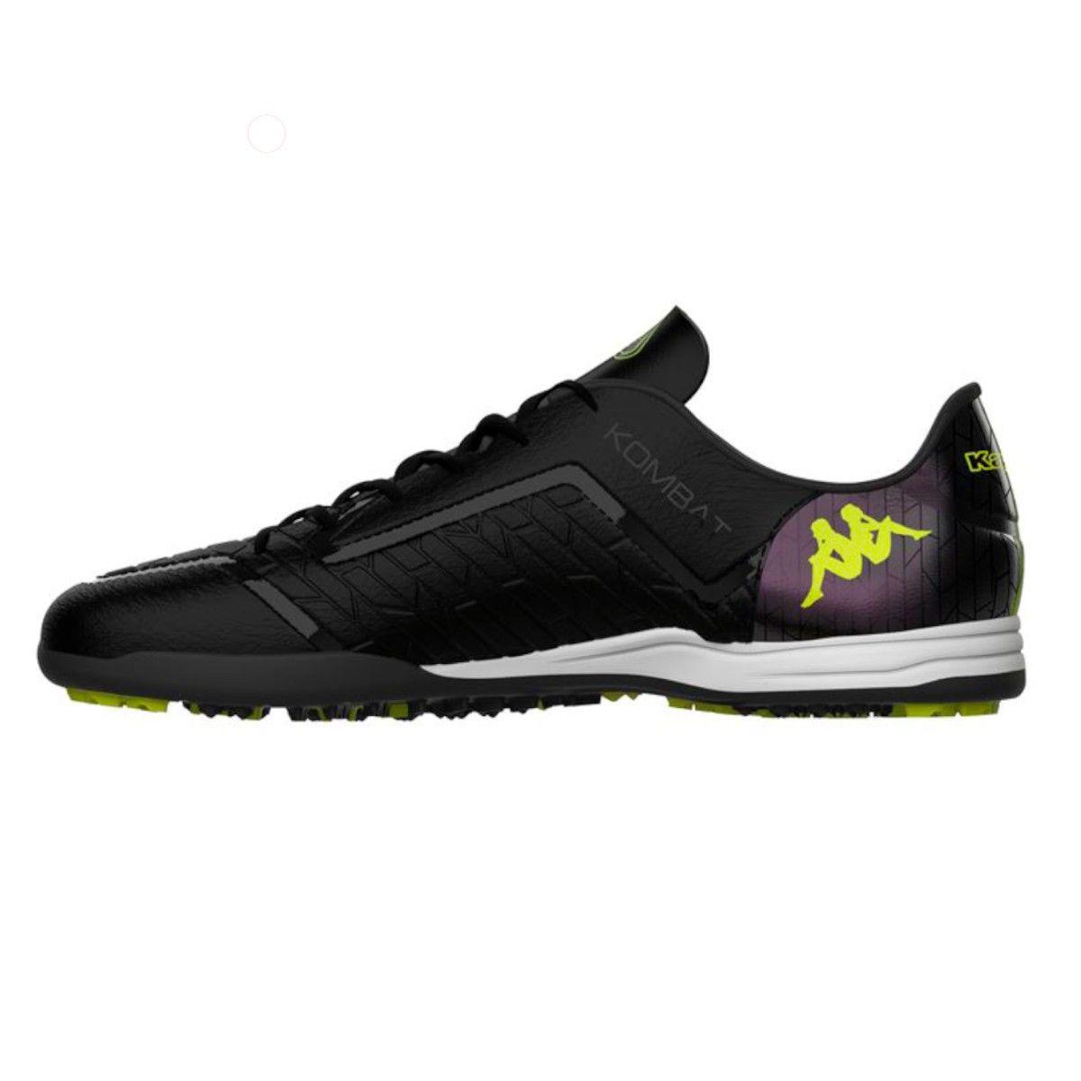 Zapatilla Fútbol Men Kombat Player Base Black Neon Yellow Turf Ground-2