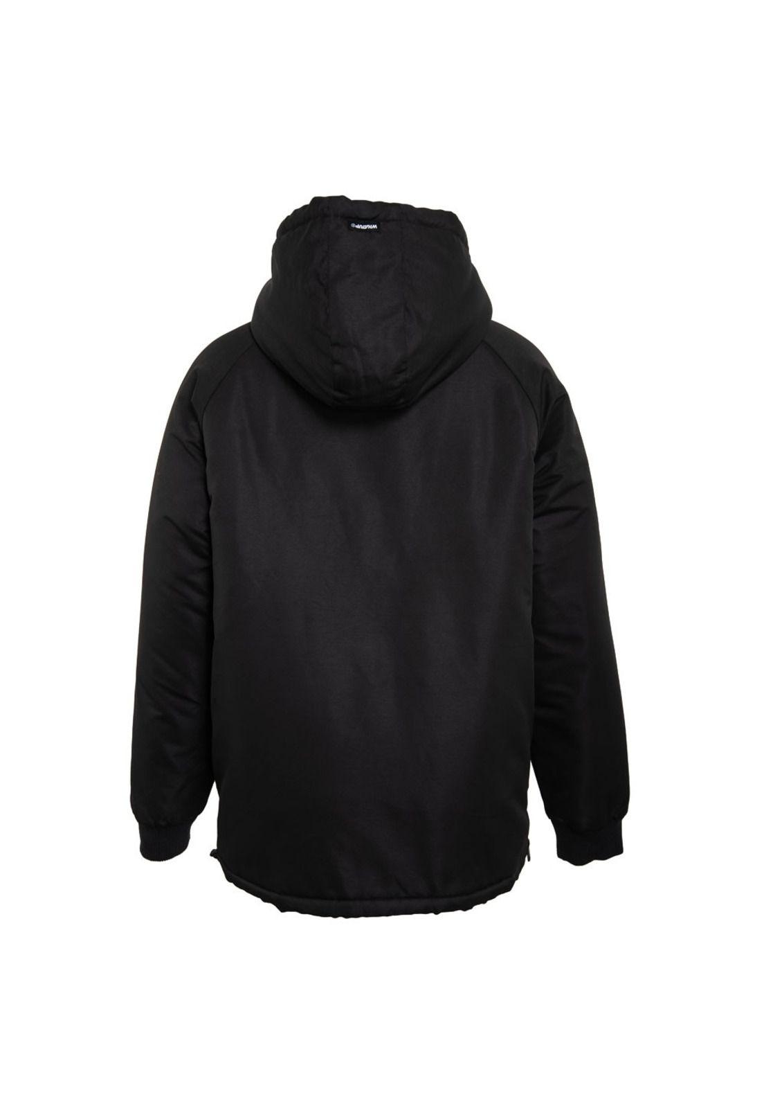 Cortaviento WHATUP Half Zipper Hombre I2381  Negro-2