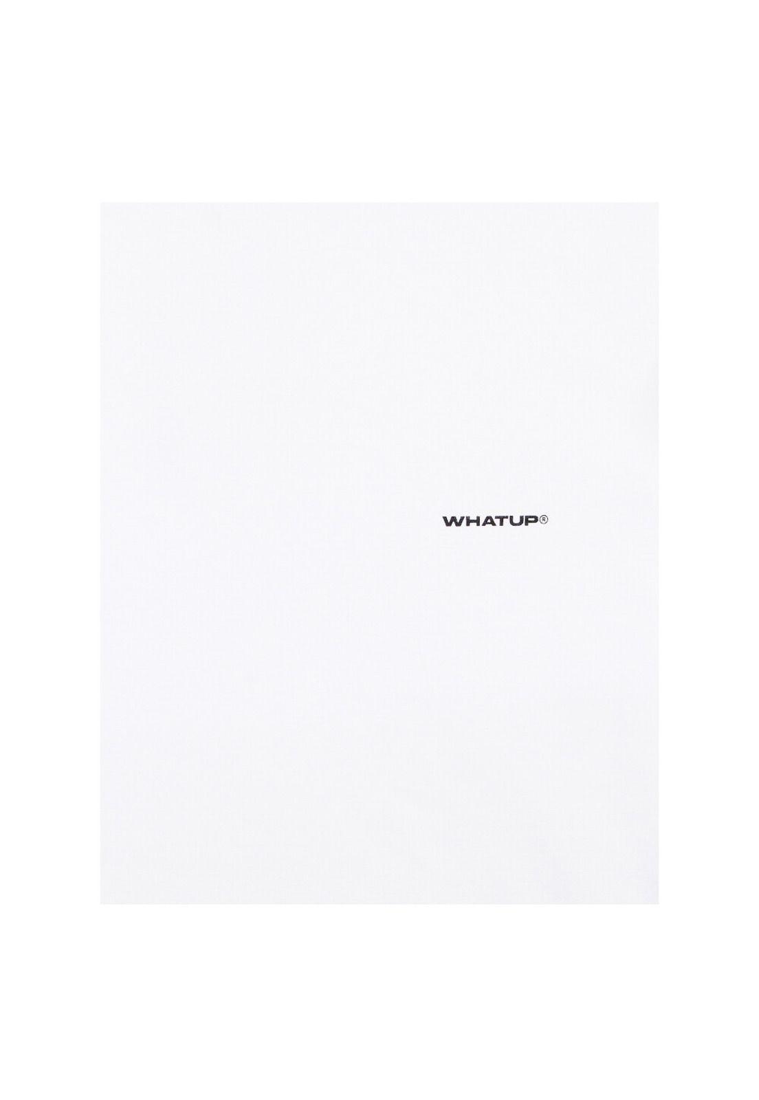 Polera Whatup Hombre Basic White Tiny Logo Black-2