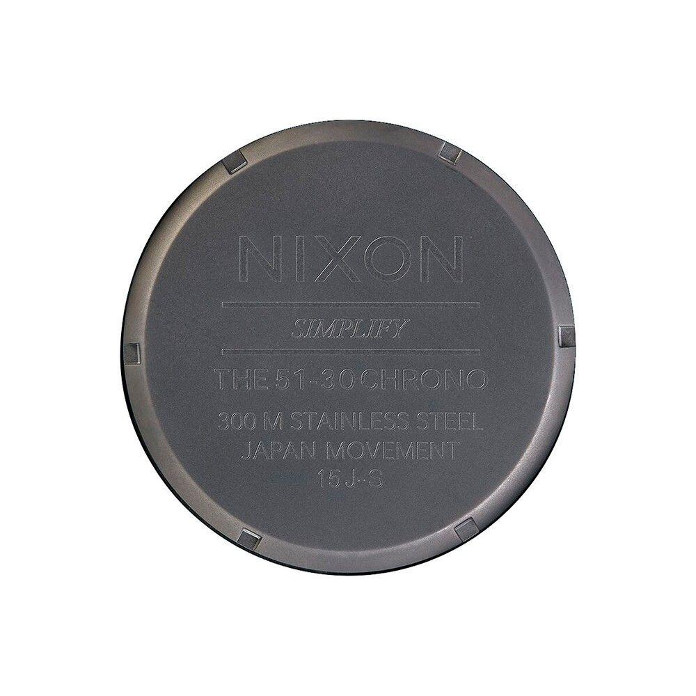 Reloj Nixon 51-30 Chrono Black White Gunmetal-3