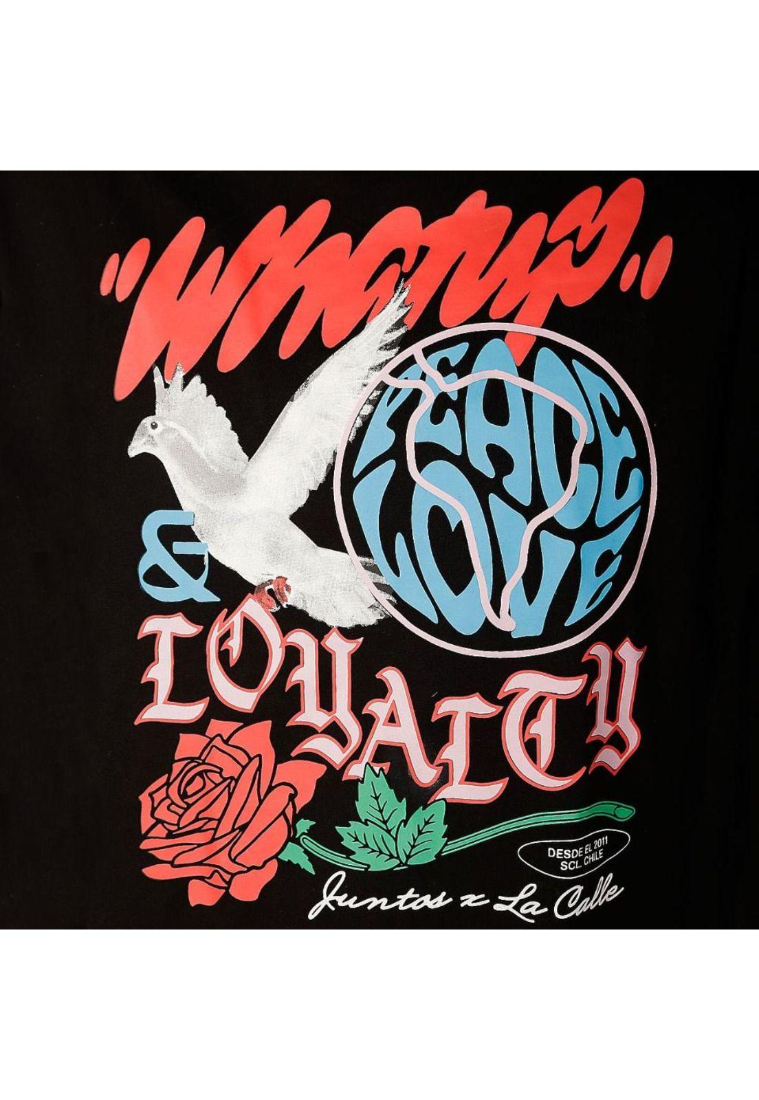 Polera Oversize Peace Black-3