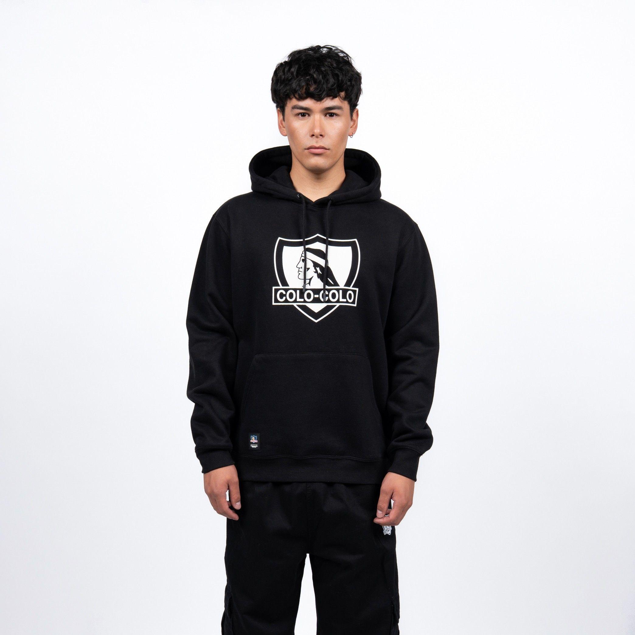 Polerón Colo-Colo Urbano Hoodie Escudo Negro-0