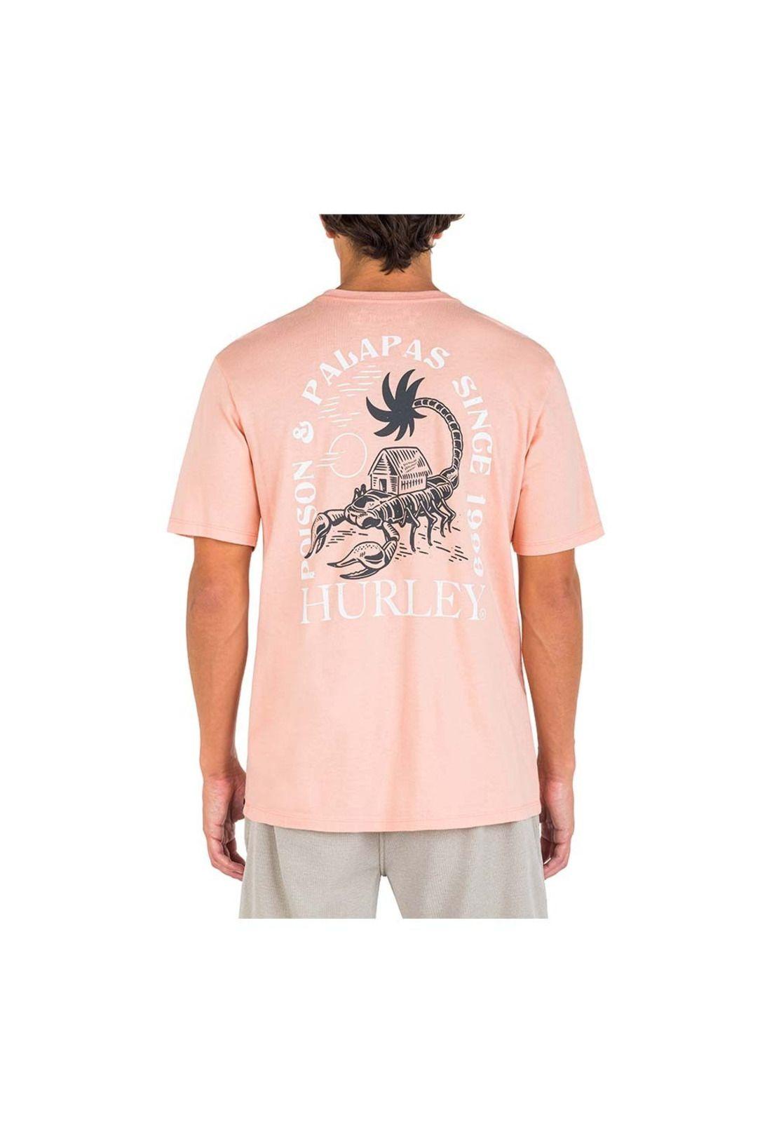 Polera Everyday Washed Poison Pink Quest Hurley-3