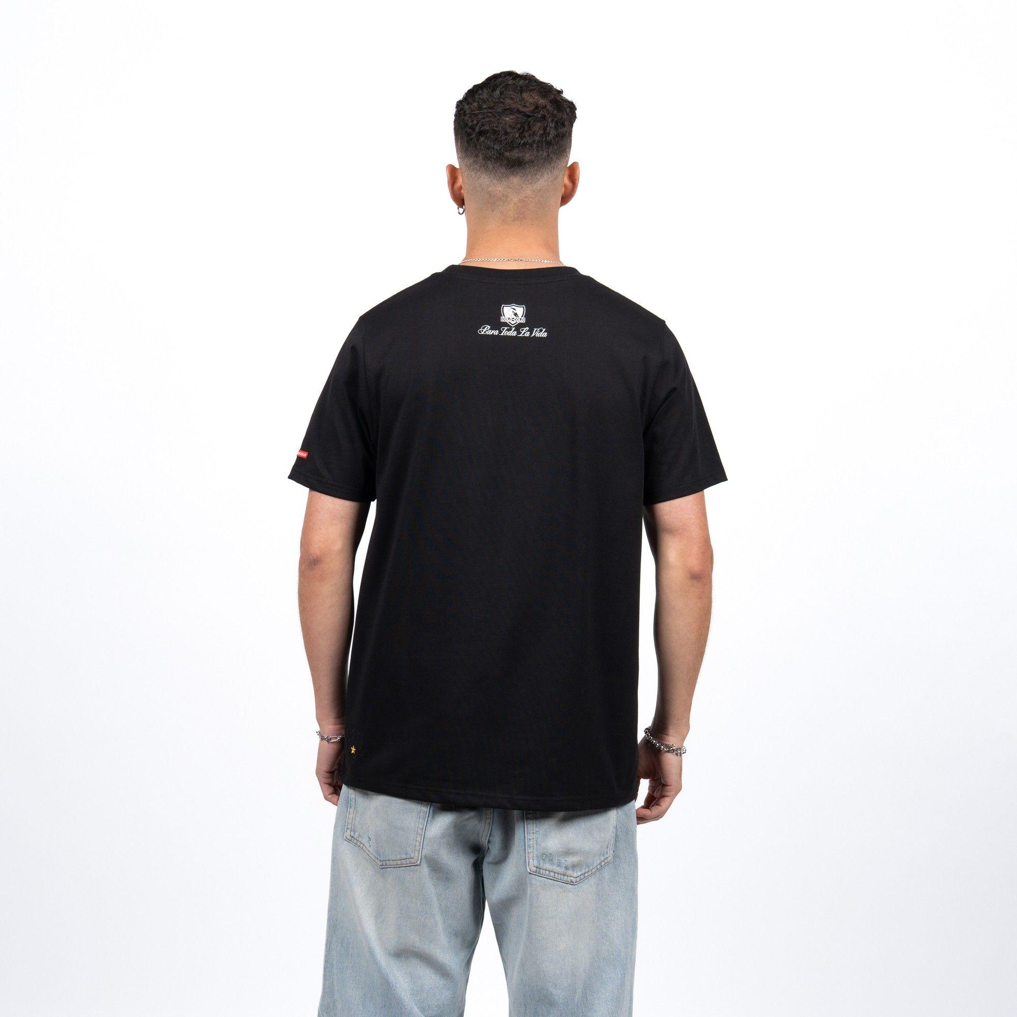 Polera Colo-Colo Urbano Negro Escudo Blanco-1