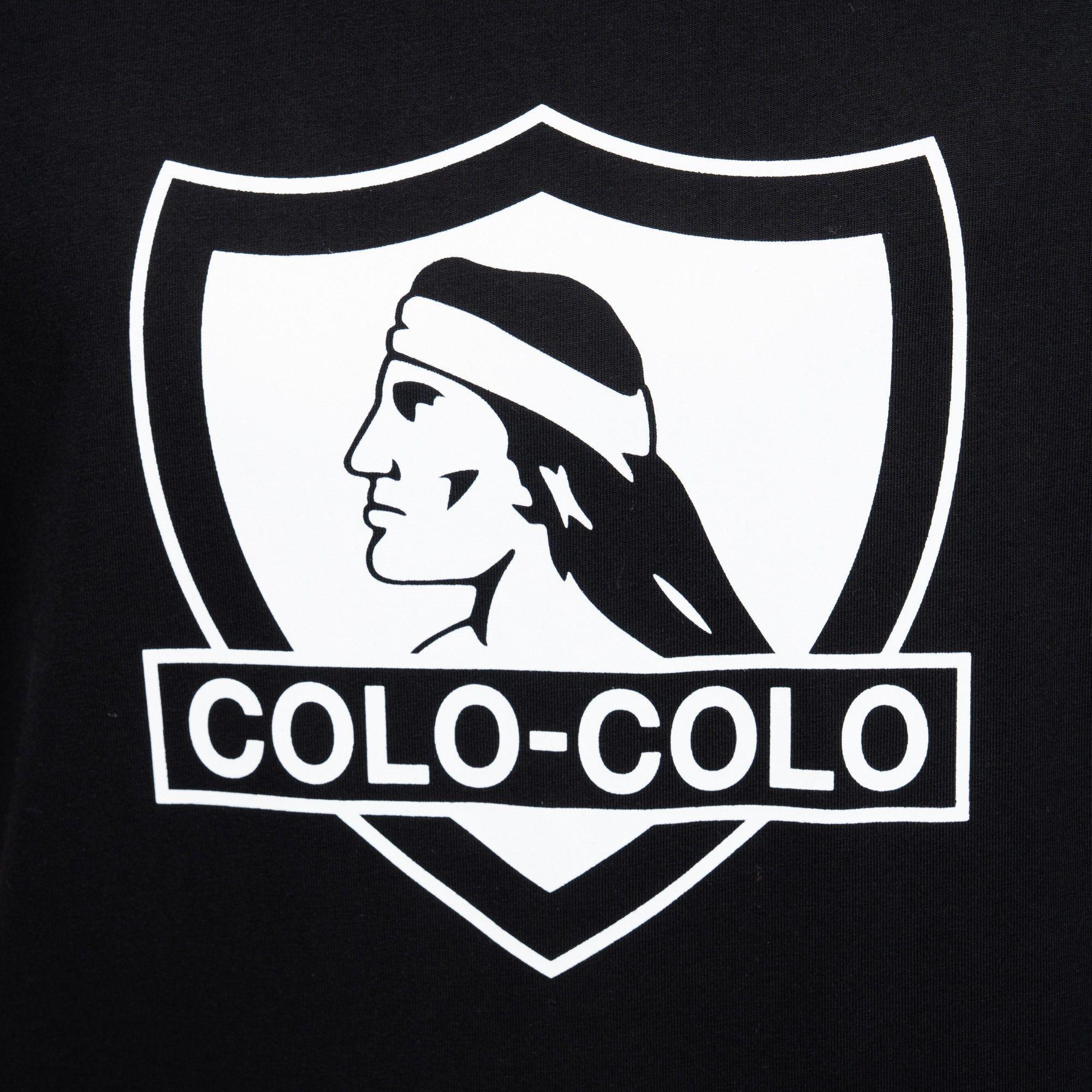 Polera Colo-Colo Urbano Negro Escudo Blanco-2