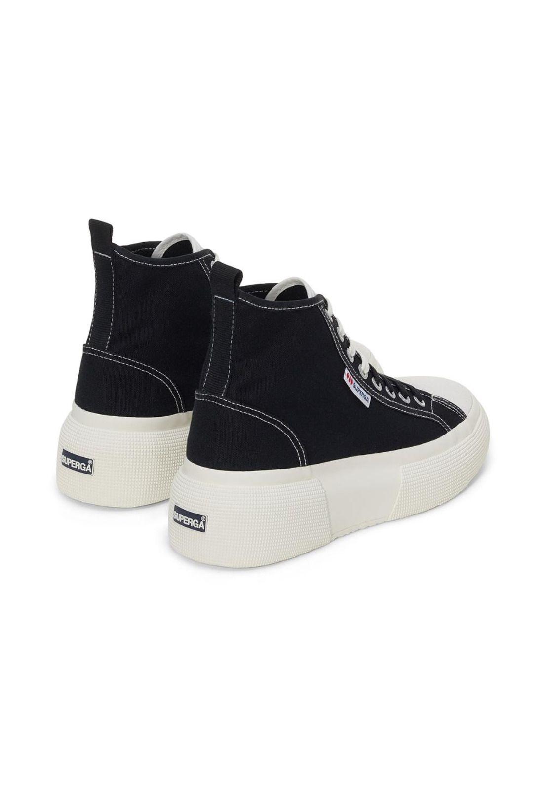 Zapatilla 2596 Bubble Mid Black White-2