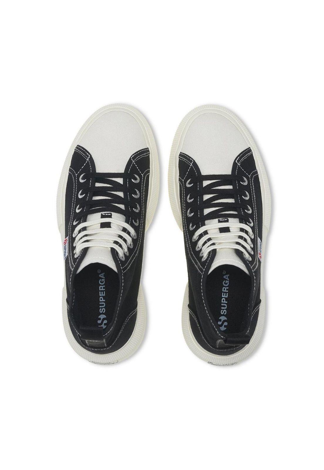 Zapatilla 2596 Bubble Mid Black White-3