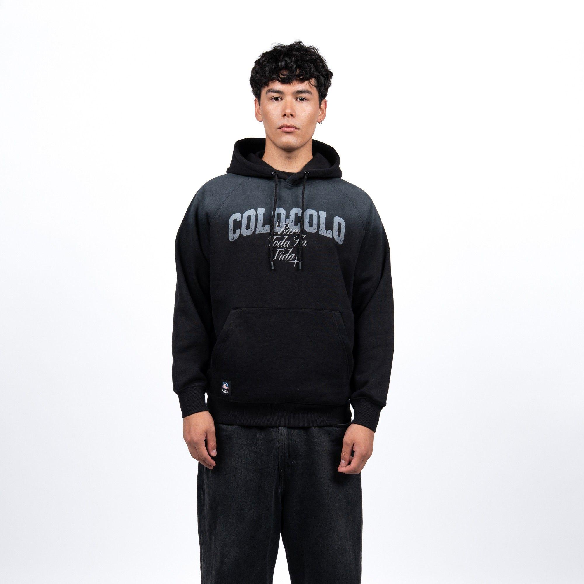 Polerón Colo-Colo Urbano Hoodie Para Toda La Vida Negro-0