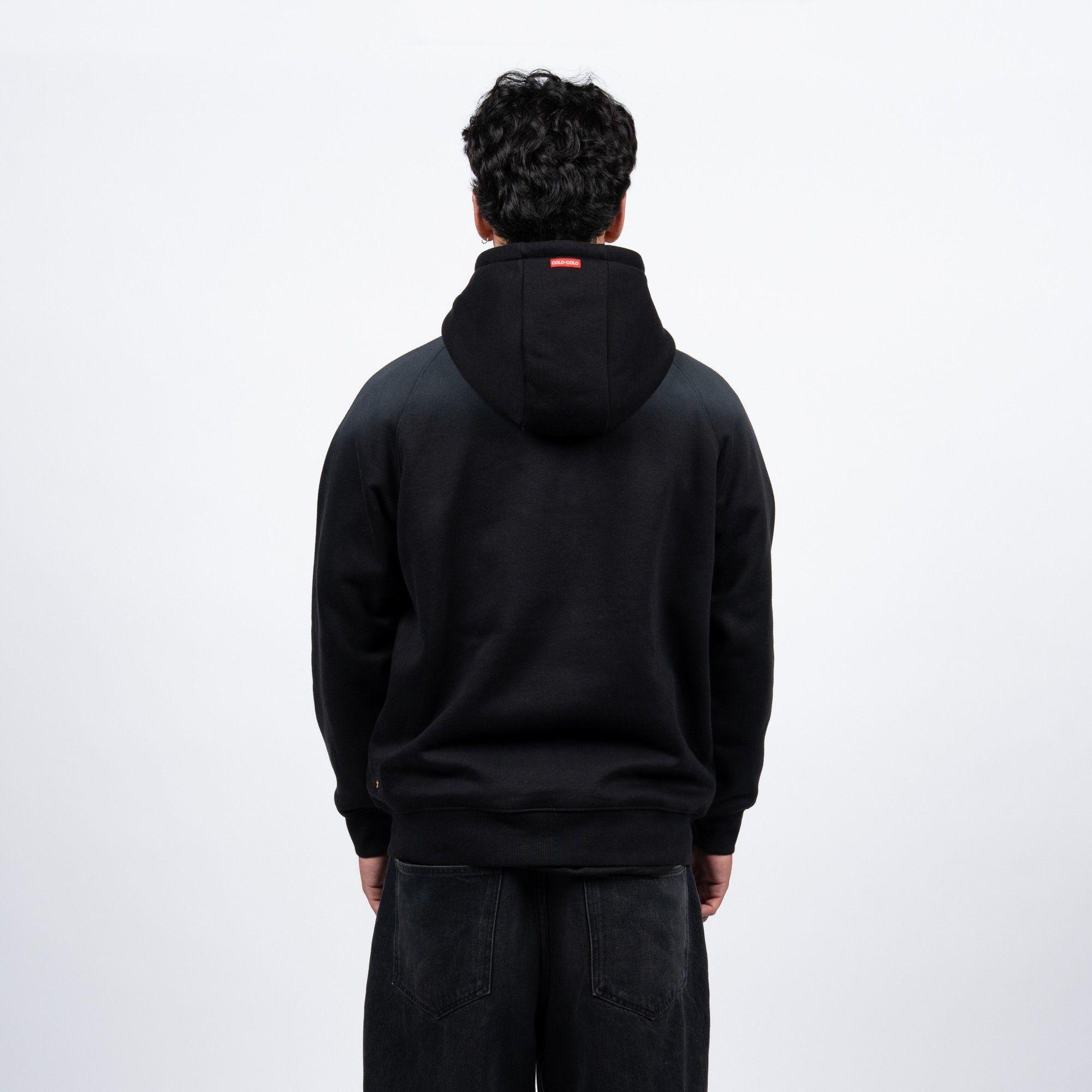 Polerón Colo-Colo Urbano Hoodie Para Toda La Vida Negro-1